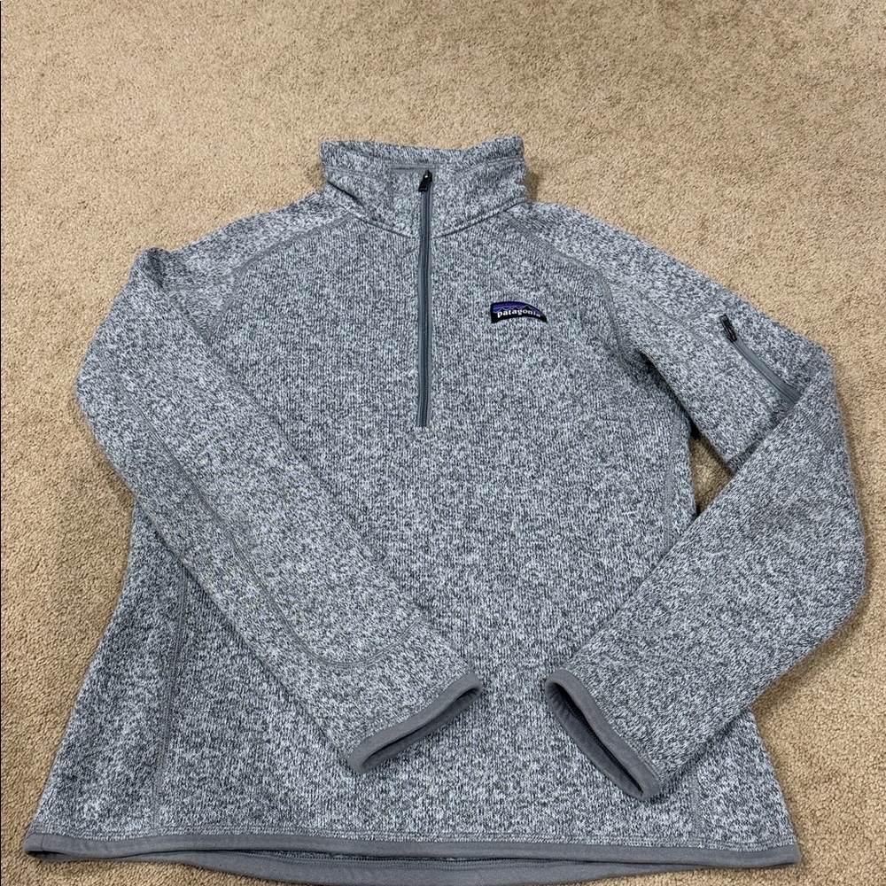 Patagonia Heather Gray Quarter-Zip Fleece Pullover